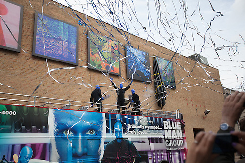 Blue Man Group Outdoor Art Gallery Unveiling